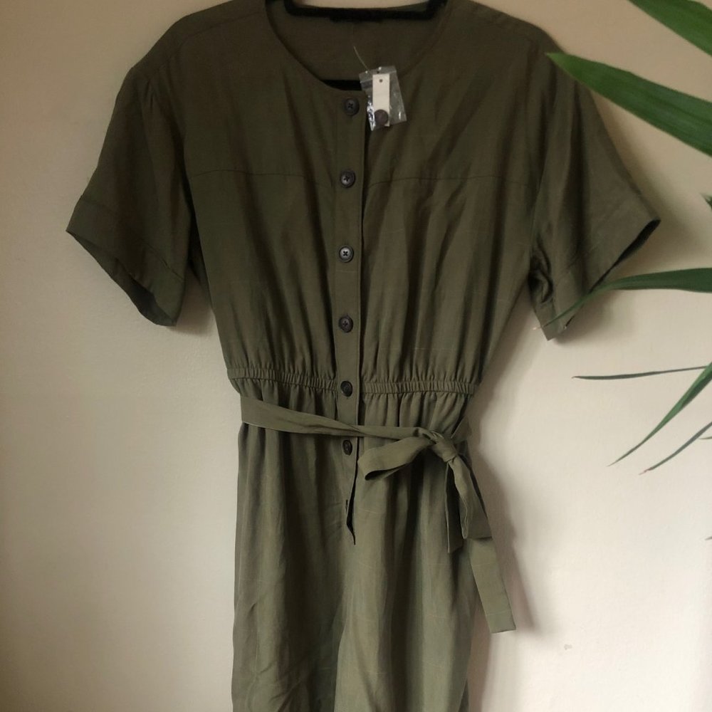 Madewell Short Sleeve Belted Romper